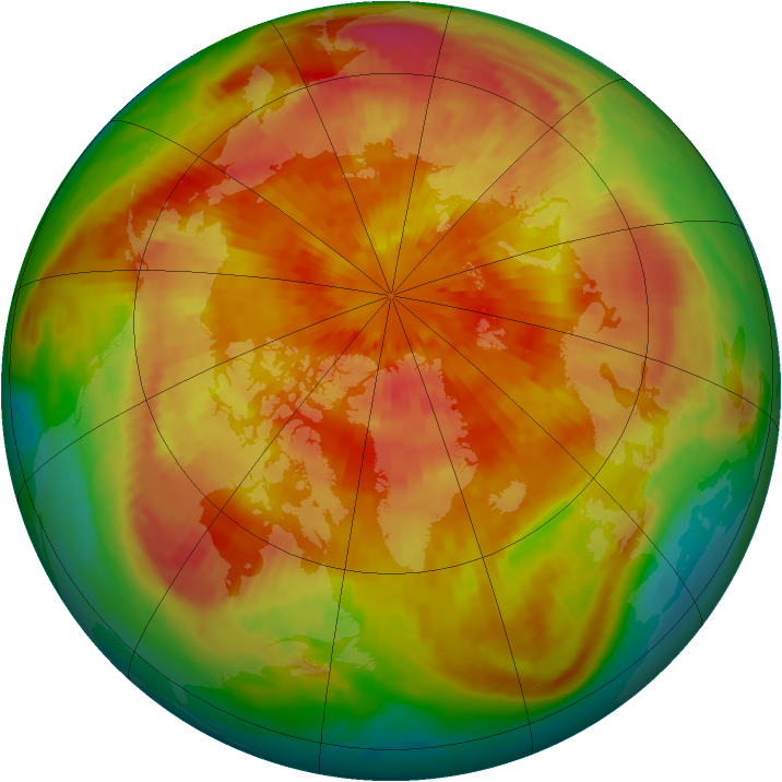 Arctic ozone map for 23 March 2001